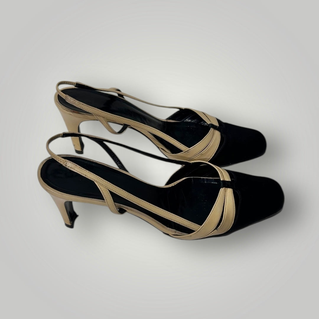 Vintage Chanel Two-Tone Slingback Heel