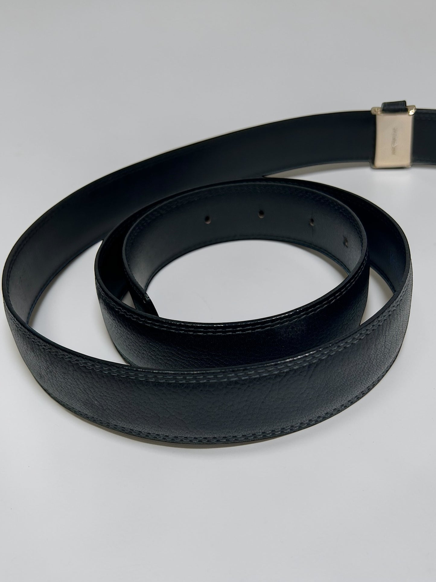 Yves Saint Laurent Black Leather Belt | Early 2000s ,Tom Ford Era