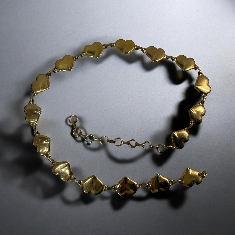 Vintage heart chain belt