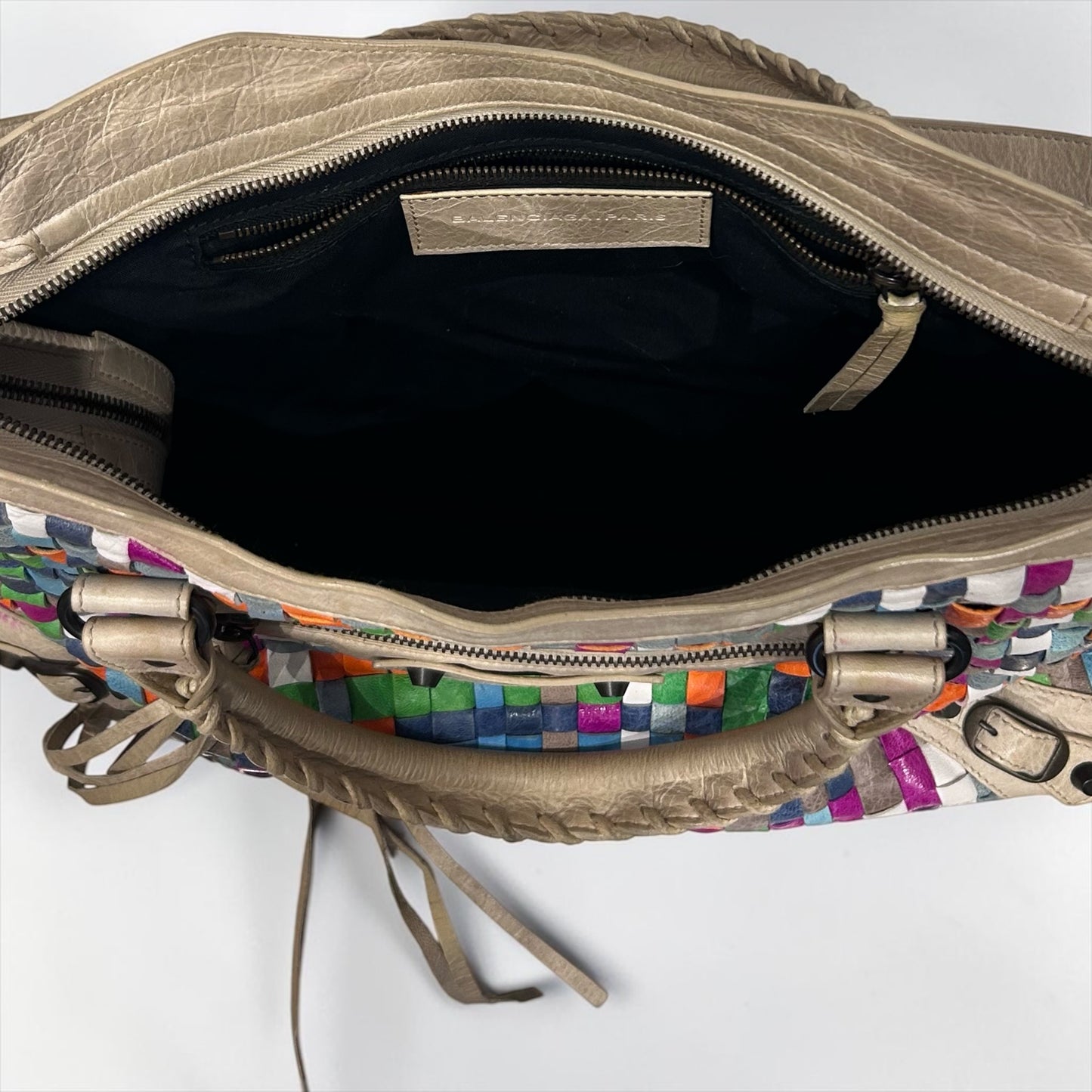 Balenciaga Limited Edition Motocross Woven Classic City Bag|circa 2011