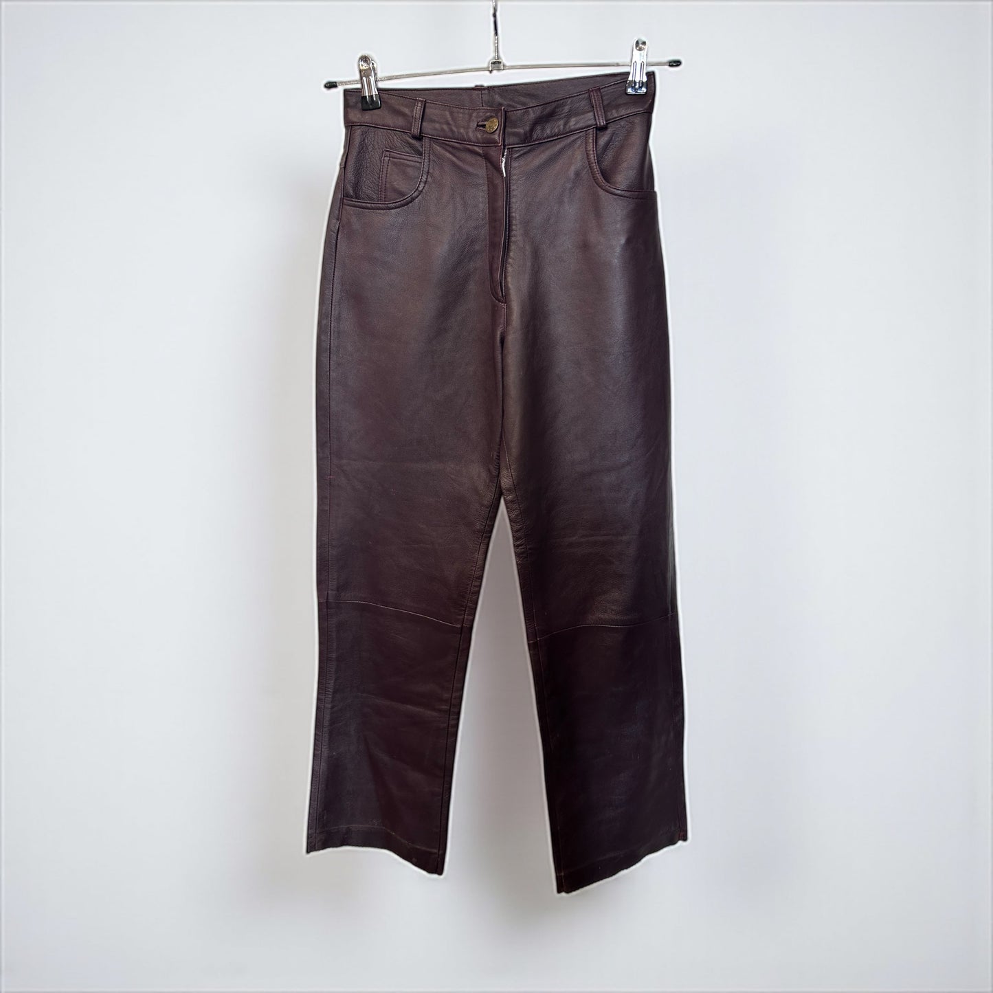 Vintage High Rise Leather Pants