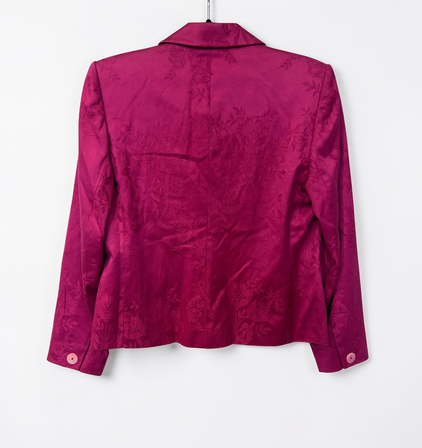 Vintage Yves Saint Laurent Pink Jacquard Blazer|Late 1990’s