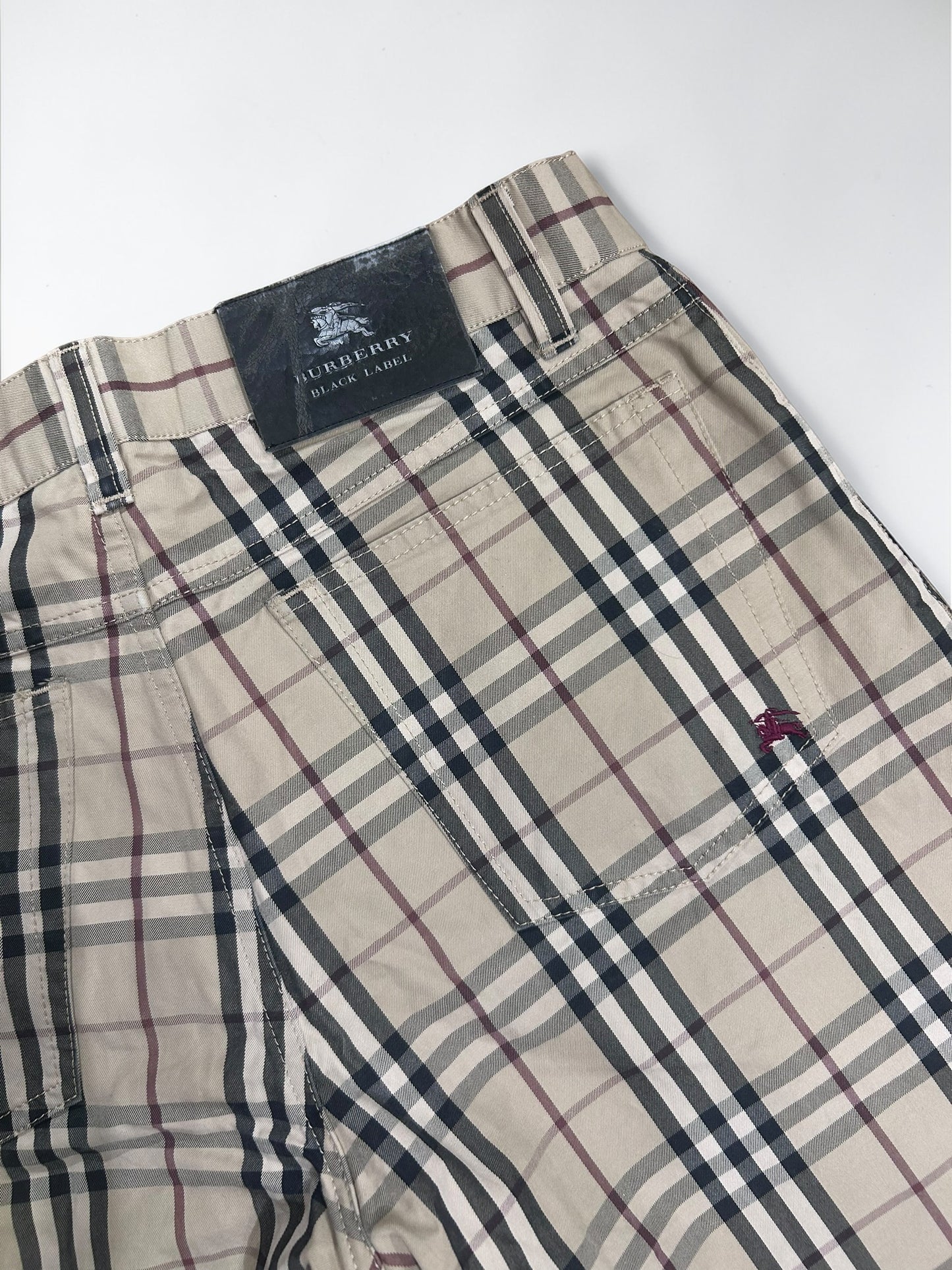 Burberry Black Label Cotton Nova Check Pants | Mid 2000s