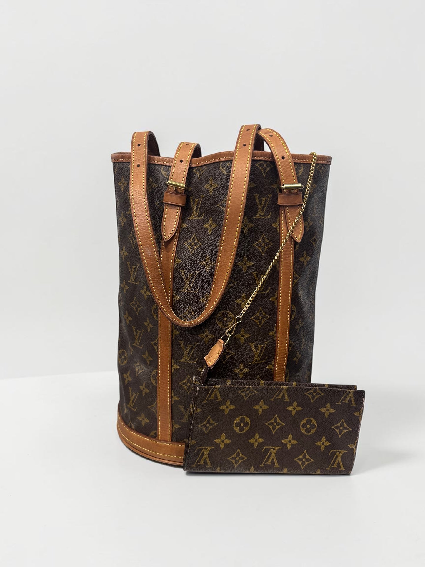 Vintage Louis Vuitton Monogram Bucket GM Tote Bag with Pochette | Late 1990s