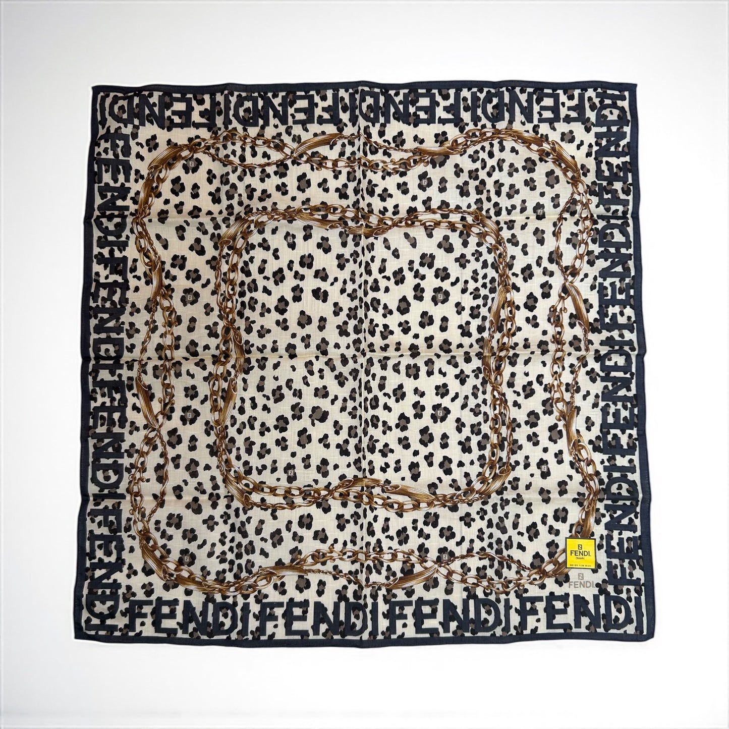 Vintage Fendi Leopard Handkerchief