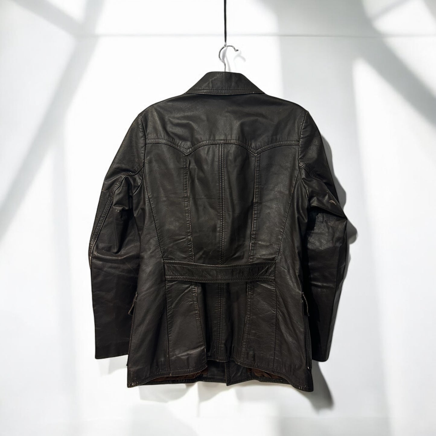 Vintage dark brown leather jacket
