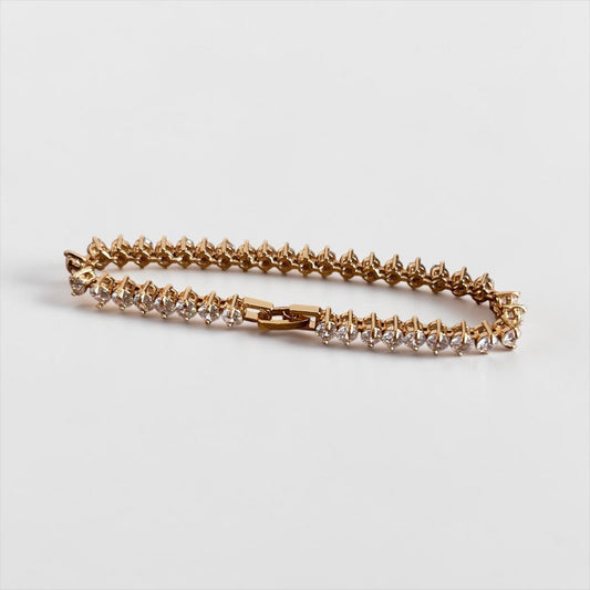 Gold Plated Tennis Bracelet| Late 90s