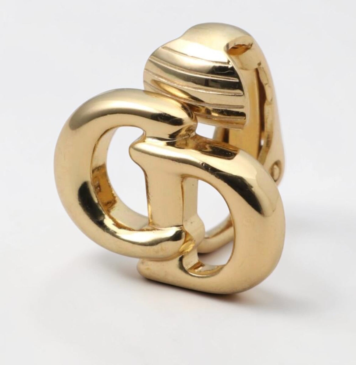 Vintage Christian Dior Gold-Plated Clip-On Earrings | 1990s