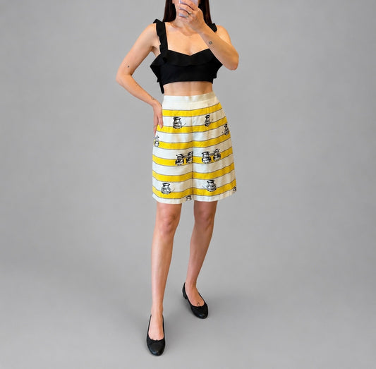 Vintage Escada by Margaretha Ley 100% Silk Nautical Print Shorts | Late 1980s-Early 1990s