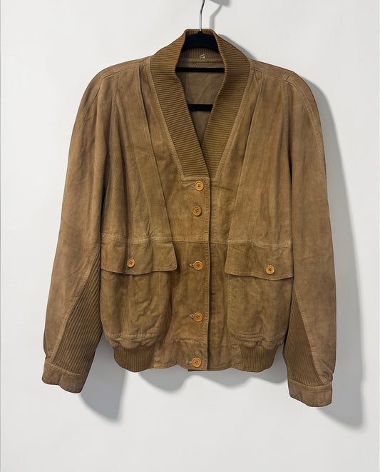 Vintage Suede Bomber Jacket |1980’s