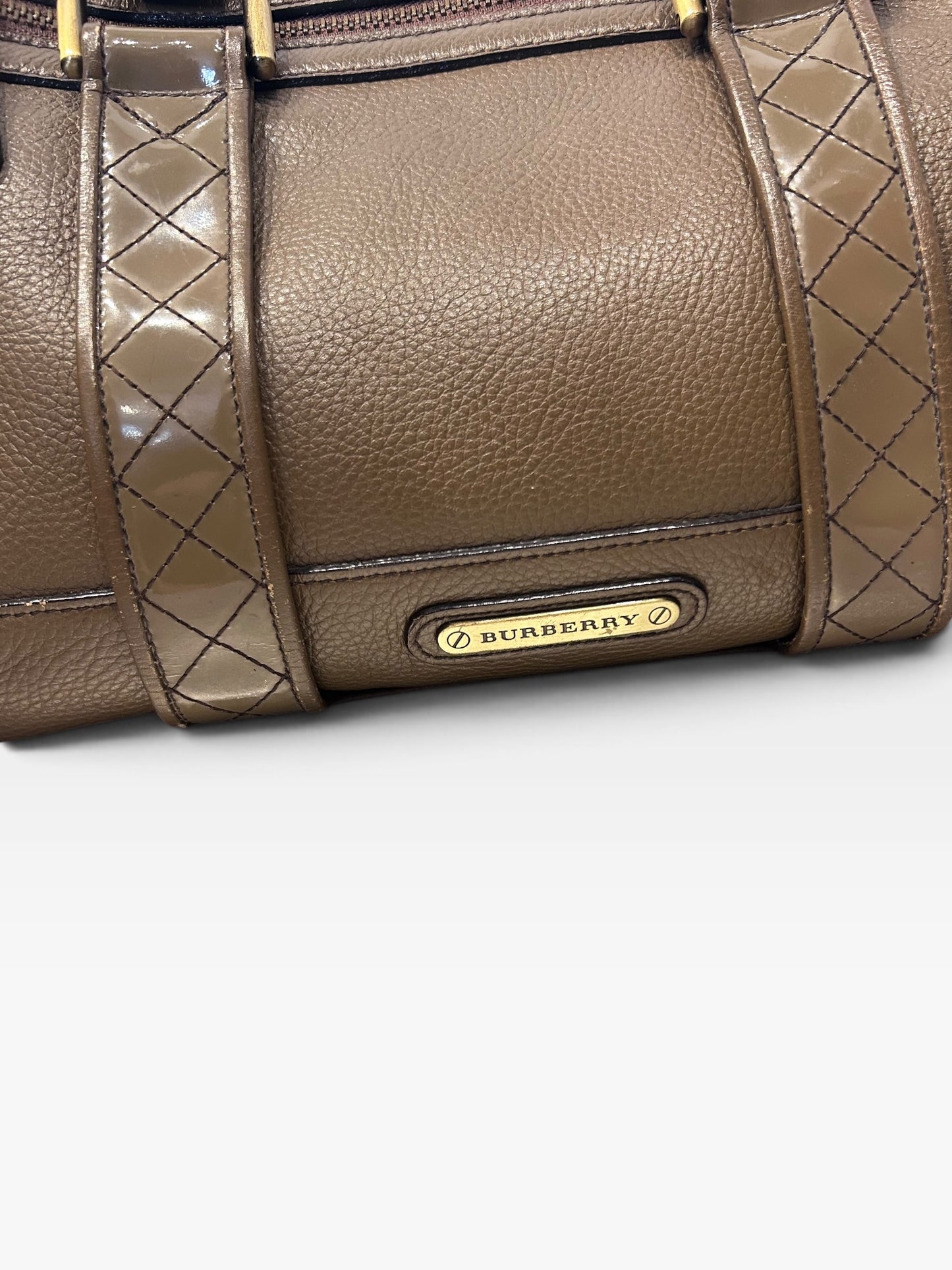 Vintage Burberry Leather Shoulder bag |Early 2000s