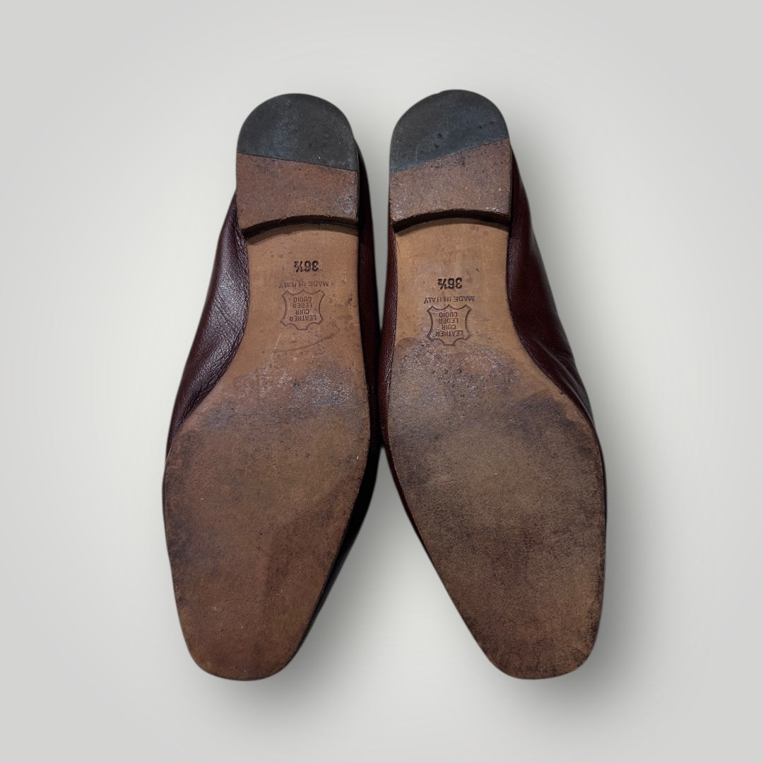 1990 Fendi Brown Leather Loafers