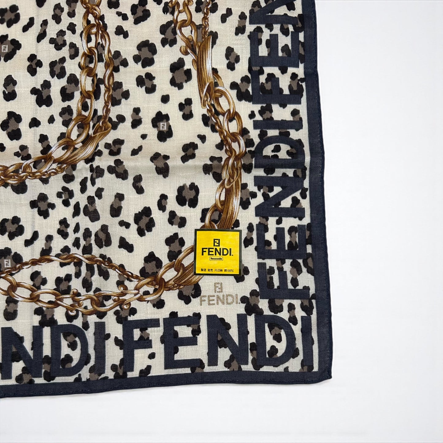 Vintage Fendi Leopard Handkerchief