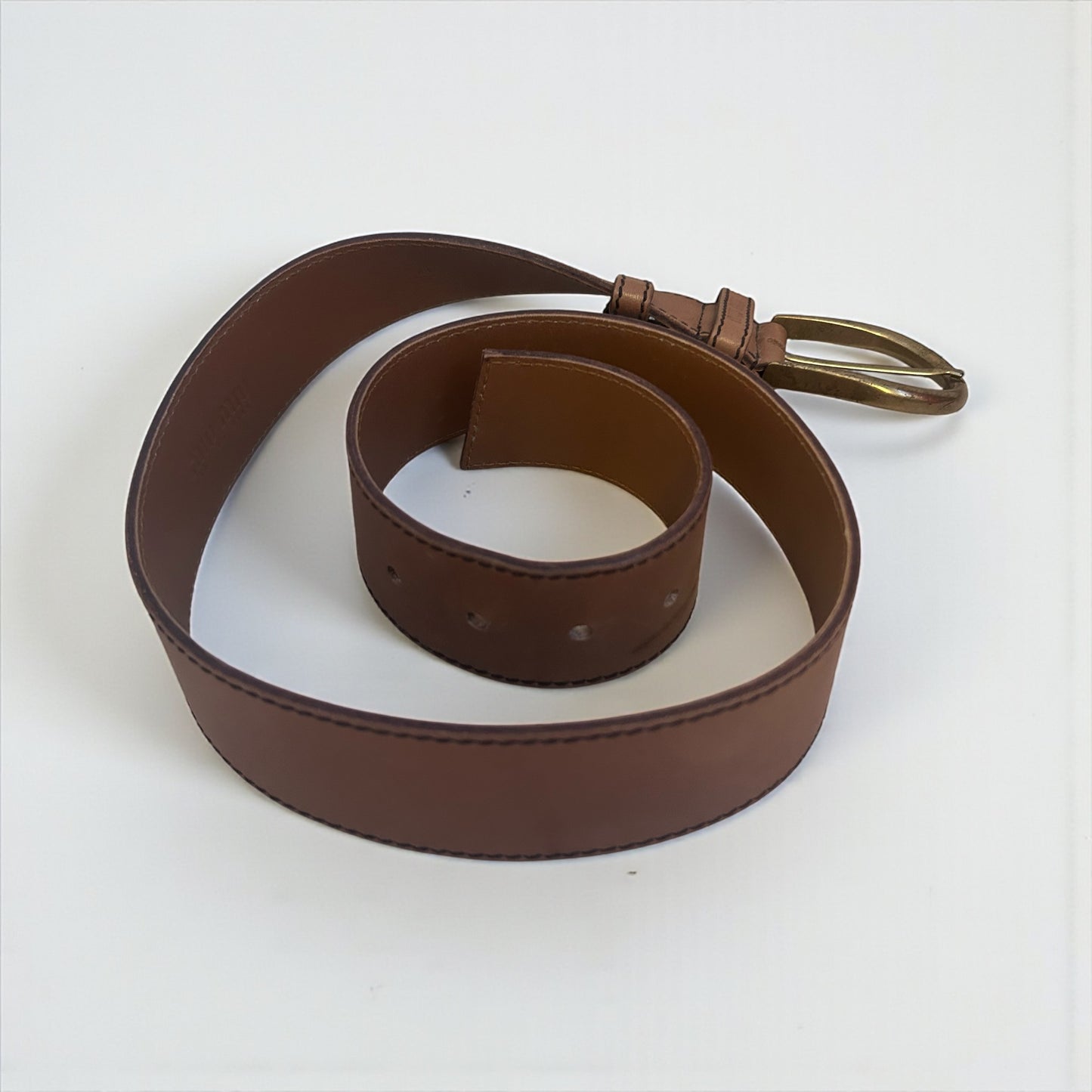 Miu Miu Vintage Brown Leather Belt | Early 2000s