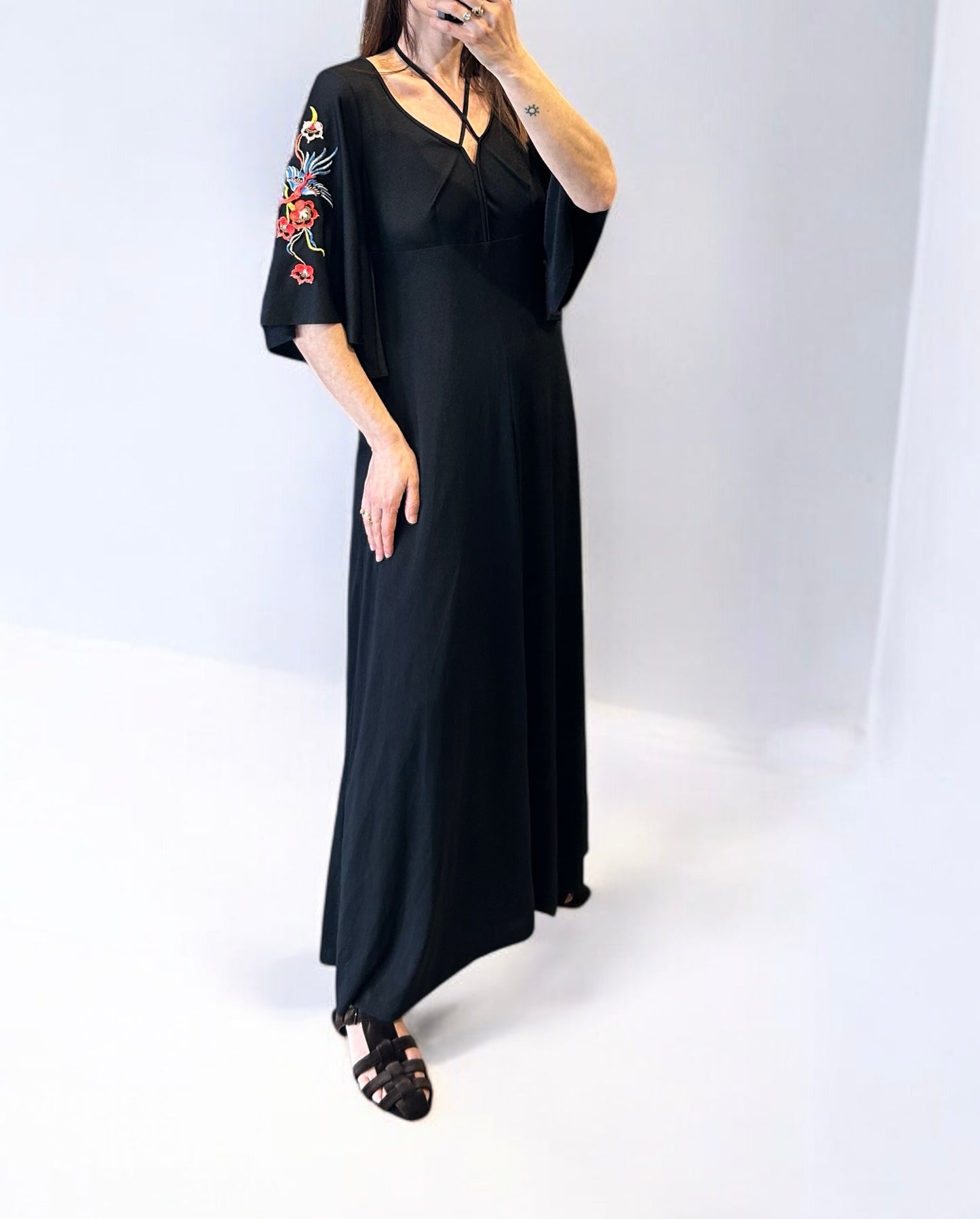 Vintage embroidered maxi dress