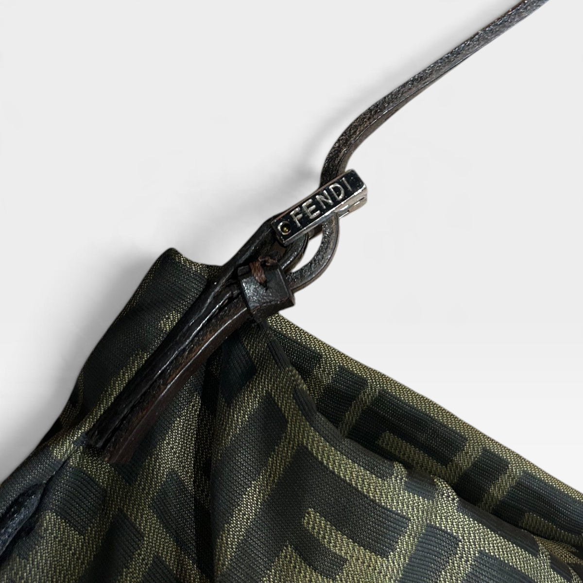 Vintage Fendi Zucca Shoulder Bag | Early 2000s