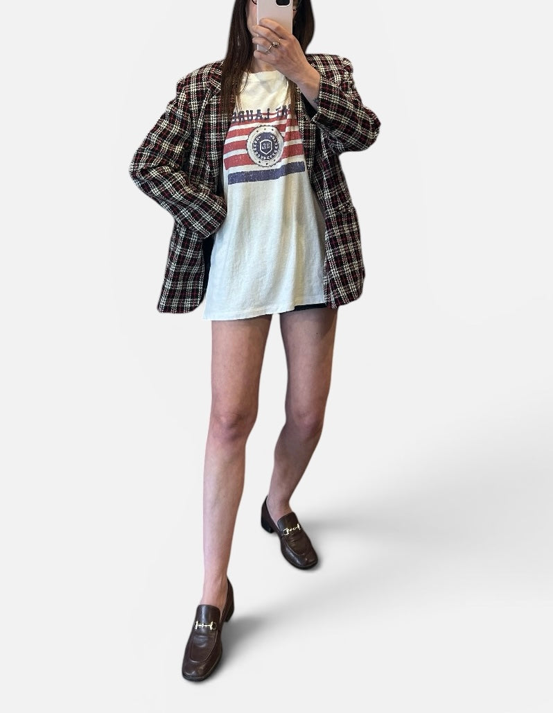 Saint Laurent “Université” Distressed T-Shirt