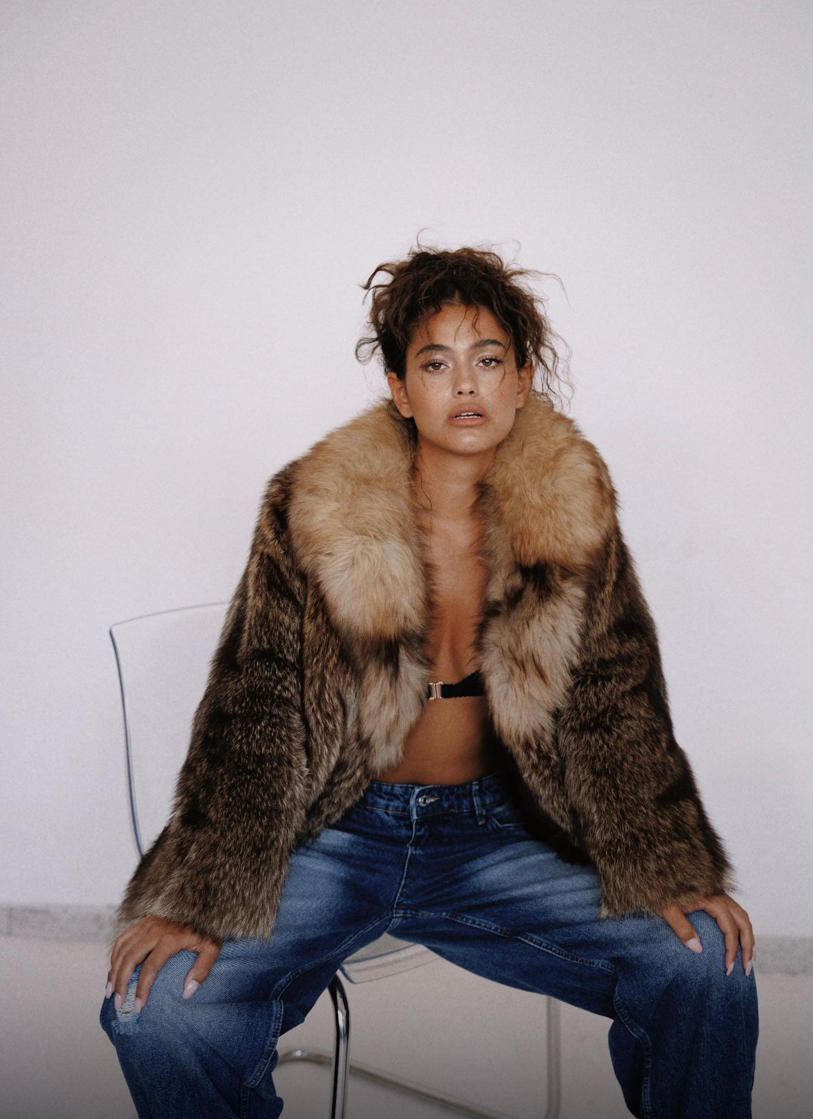 Vintage Collar Fur Coat