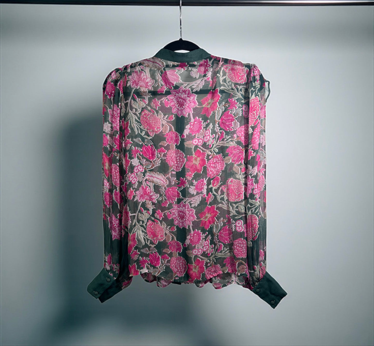 Hemant& Nandita Handmade Floral Sheer Blouse