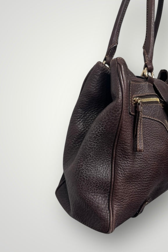 Dolce & Gabbana shoulder bag with Engraved Brass Ring (Y2K)