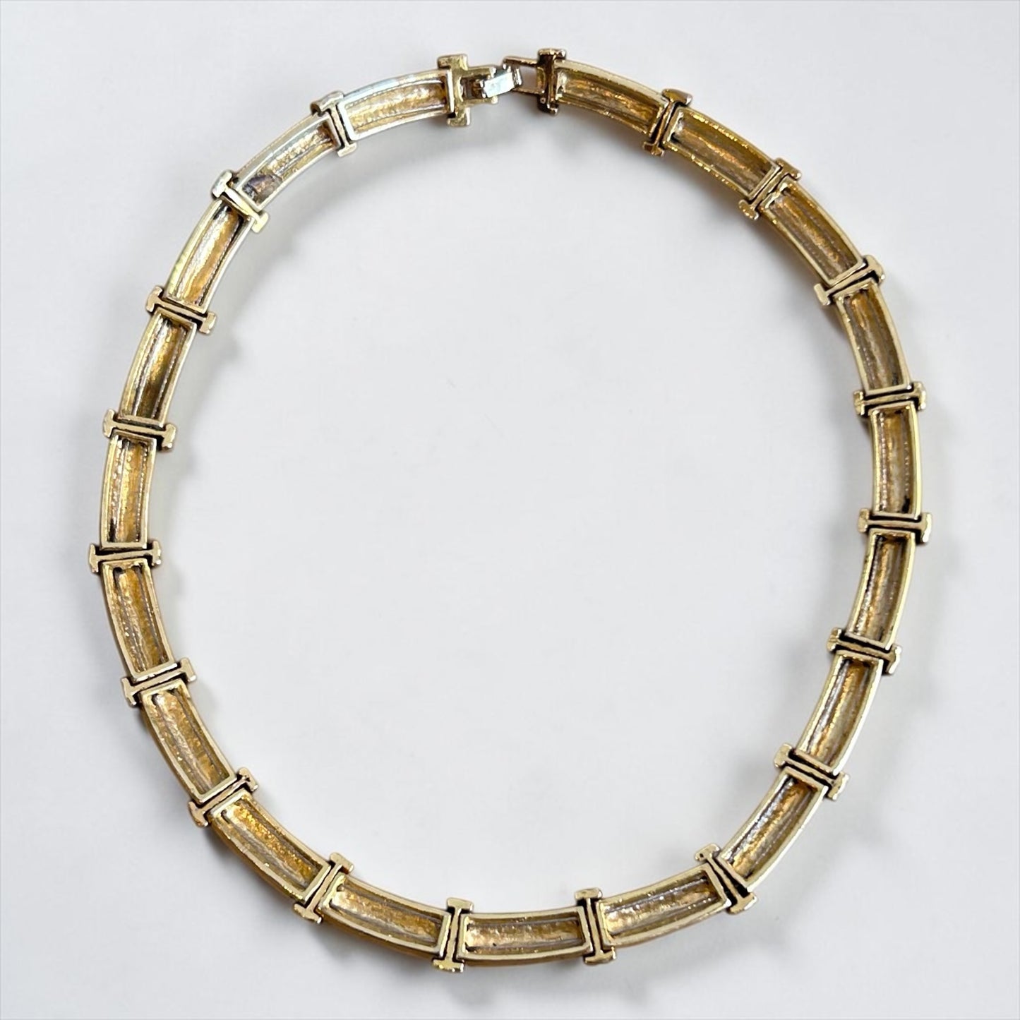 Vintage Gold-Plated Statement Collar Necklace| 1990s