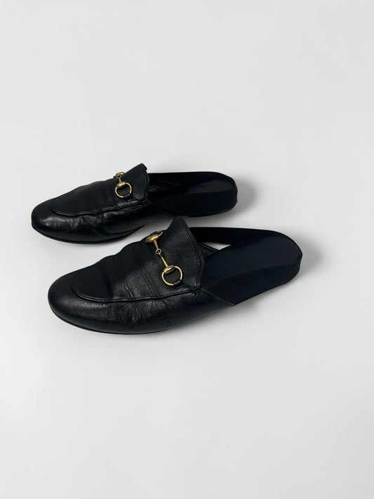 Gucci Horsebit Leather Slingback Loafers