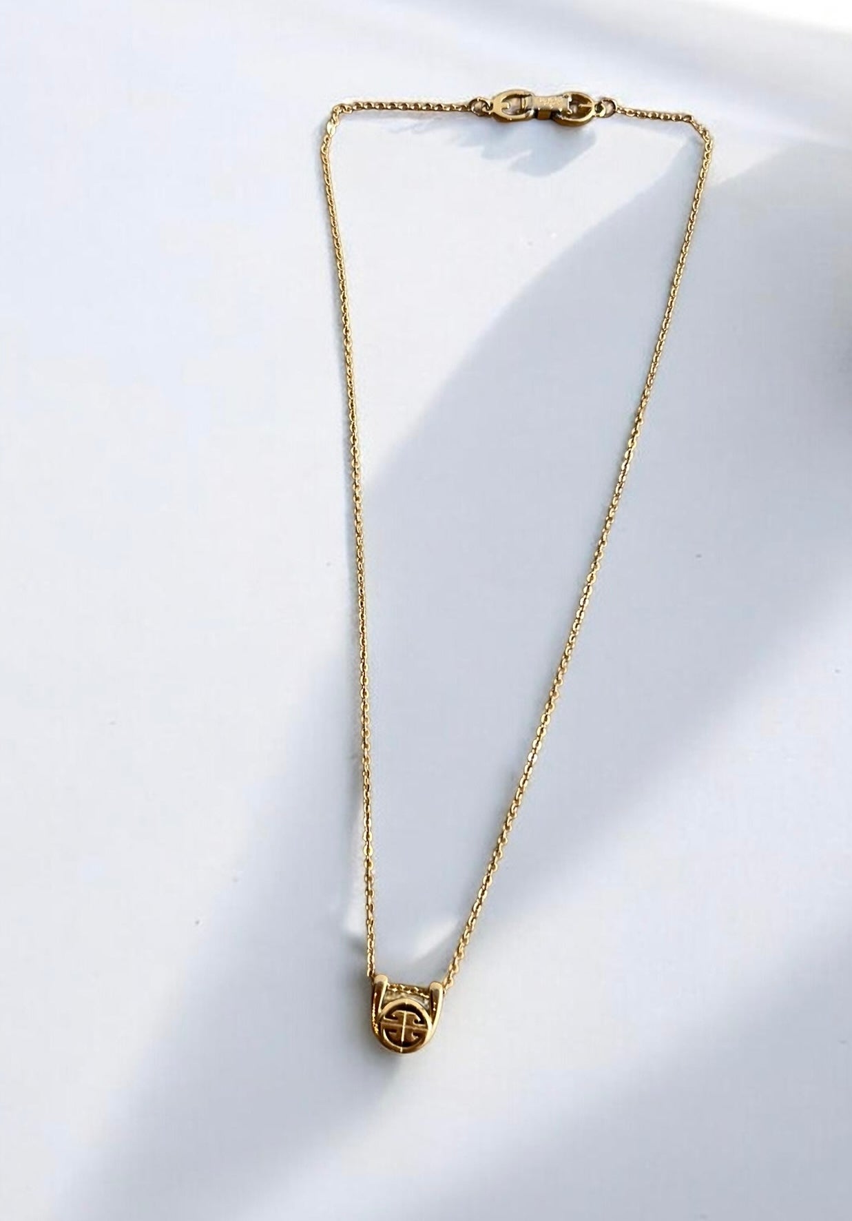 Vintage Givenchy Logo Gold Plated Necklace|1990’s