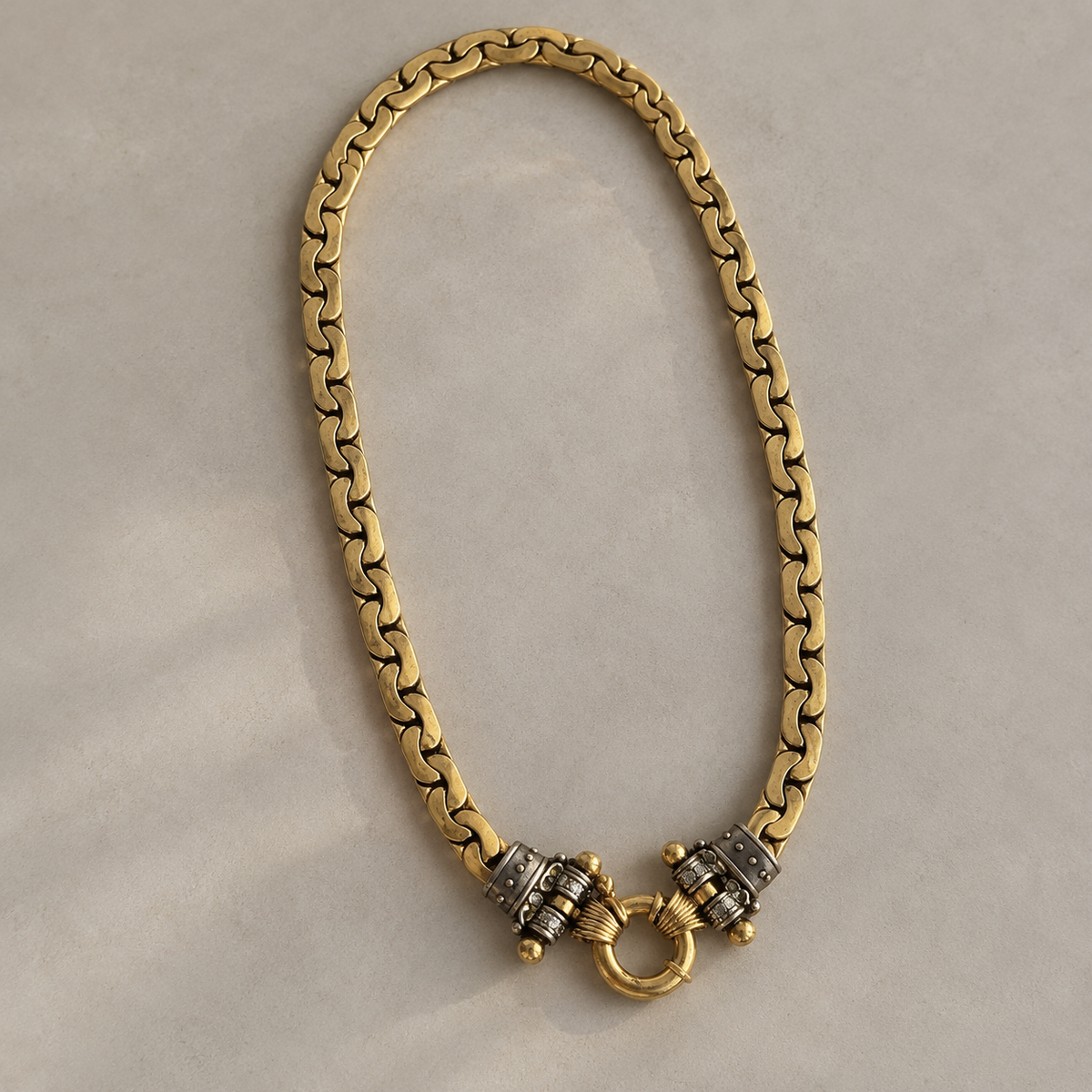 Vintage Gold-Plated Statement Necklace | 1980s