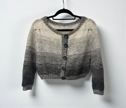 Vintage Hand Knitted Wool Crop Cardigan