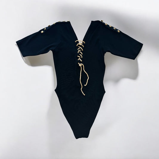 80’s gold buttoned bodysuit