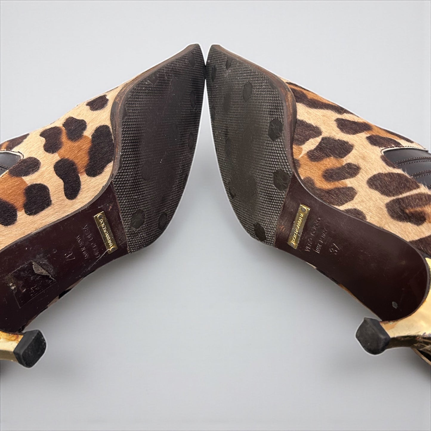 Dolce & Gabbana Leopard Harako Kitten Heel Shoes