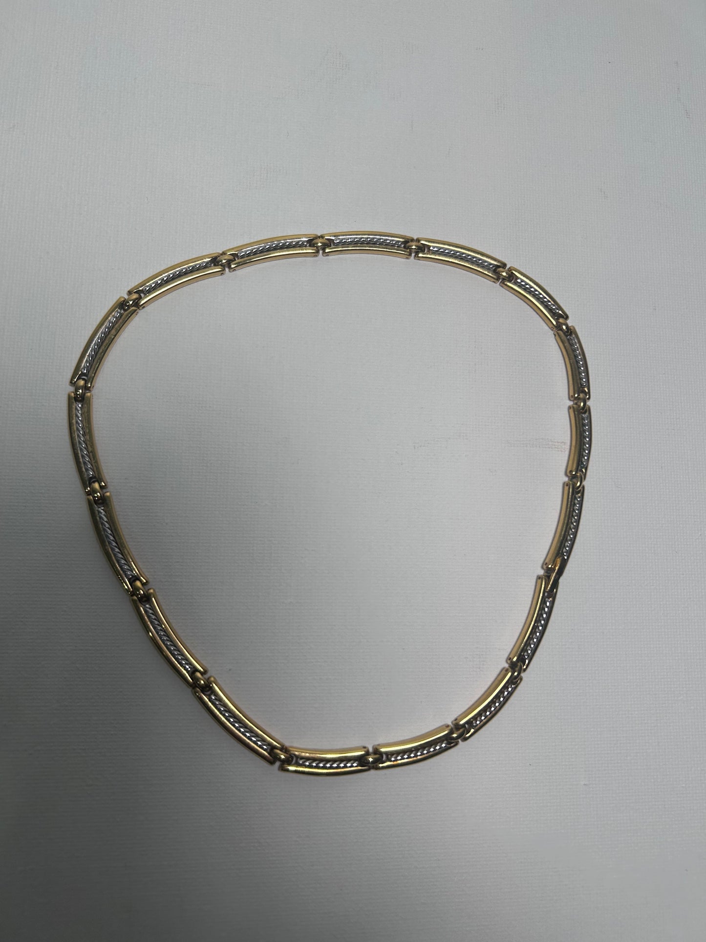 Vintage Two-Tone Cable Link Necklace