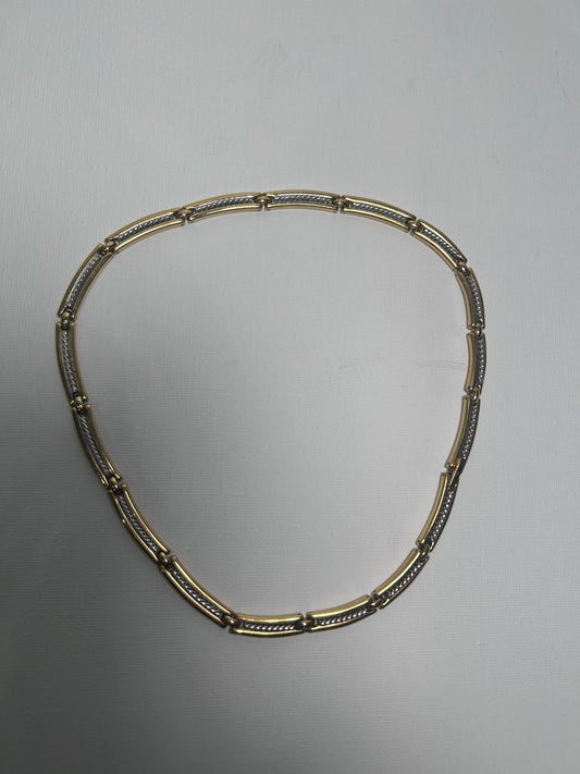 Vintage Two-Tone Cable Link Necklace