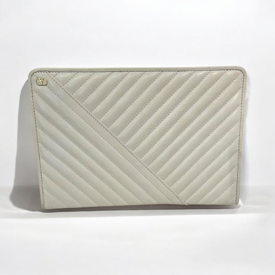 vintage Valentino leather clutch bag