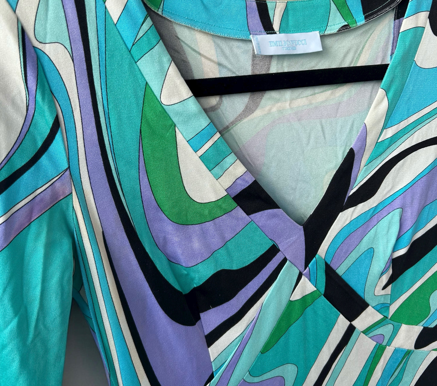 VintyEmilio Pucci Vintage Silk V-Neck Dress