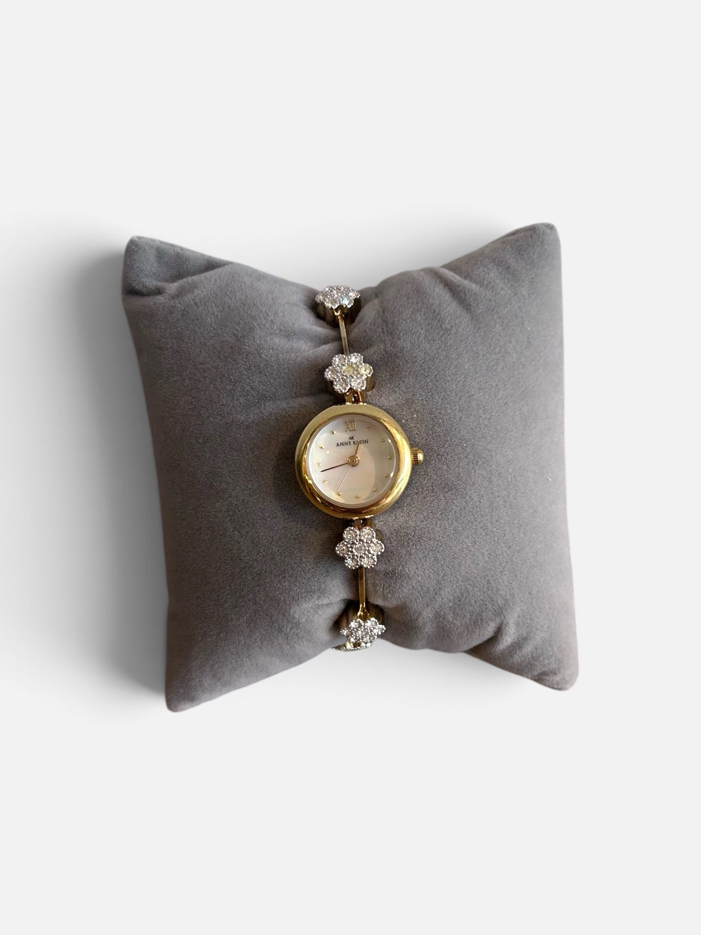 Vintage Anne Klein Crystal Floral Watch|Early 2000s