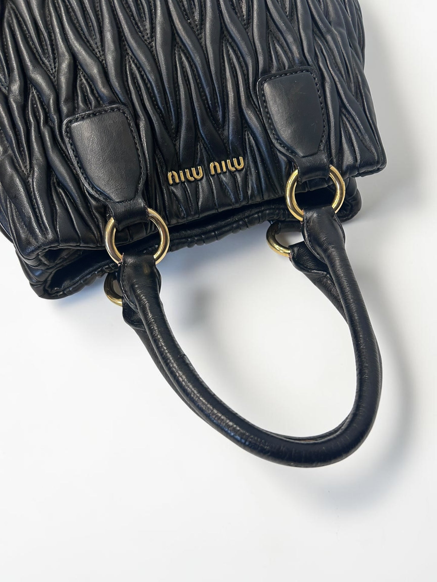 Miu Miu Matelassé Leather Bag |Early 2000s