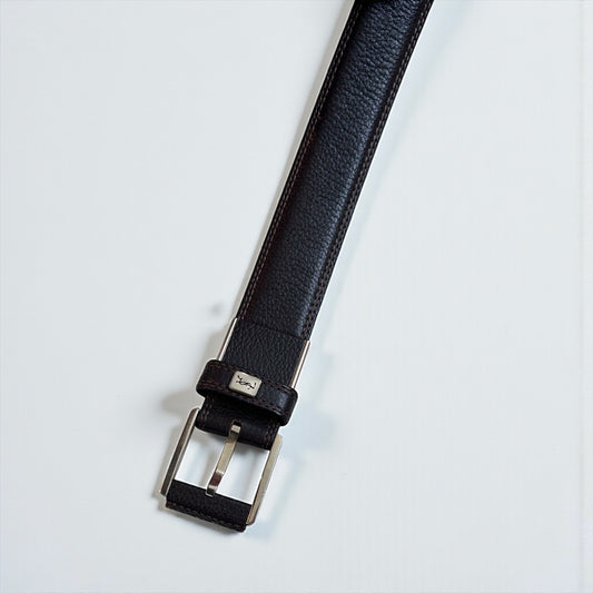 Yves Saint Laurent Dark Brown  Leather Belt | Early 2000s ,Tom Ford Era