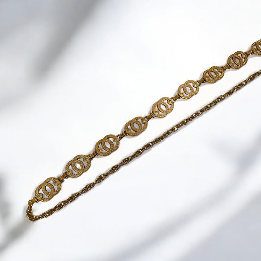 Vintage gold tone Chain belt