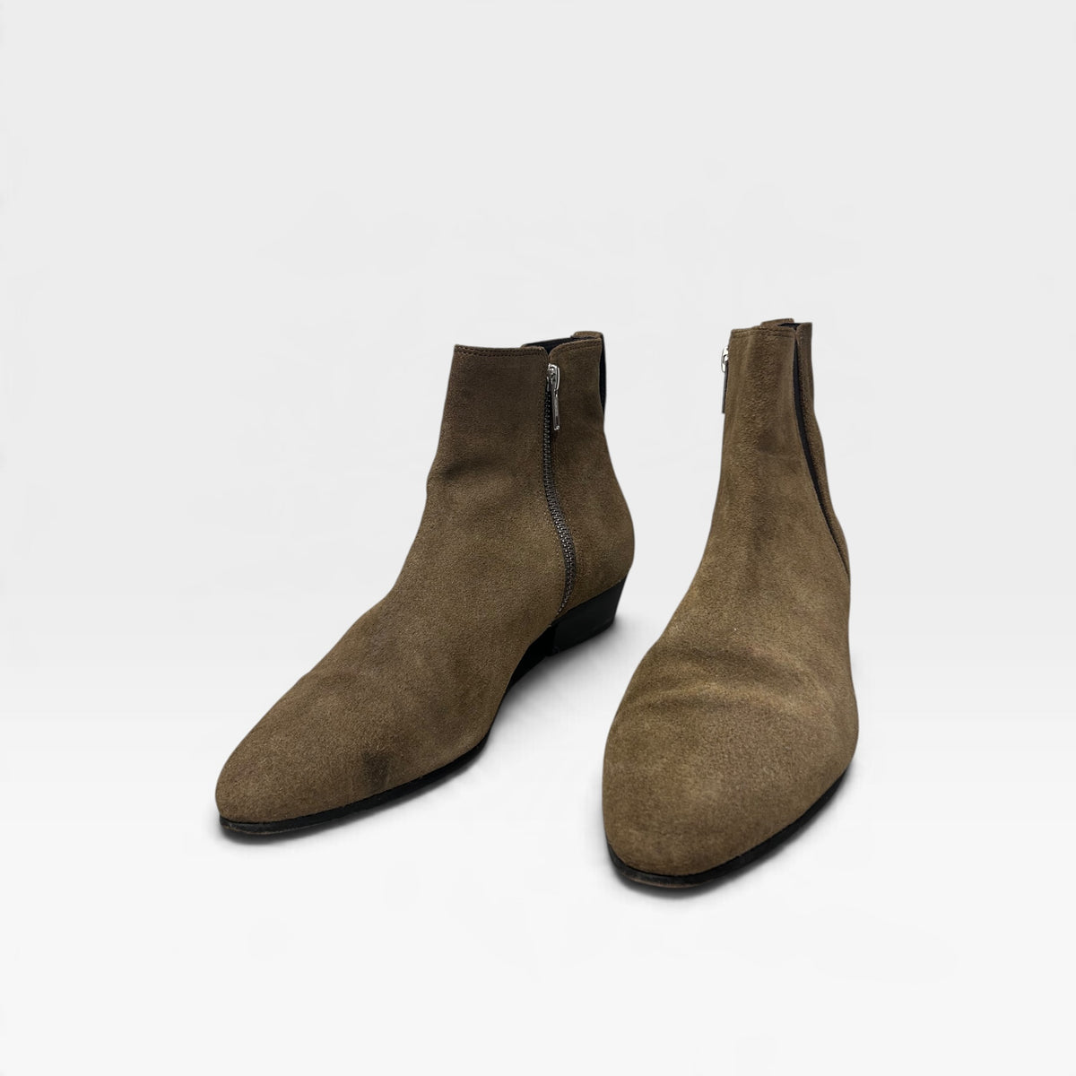 Isabel Marant Khaki Suede Ankle Boots