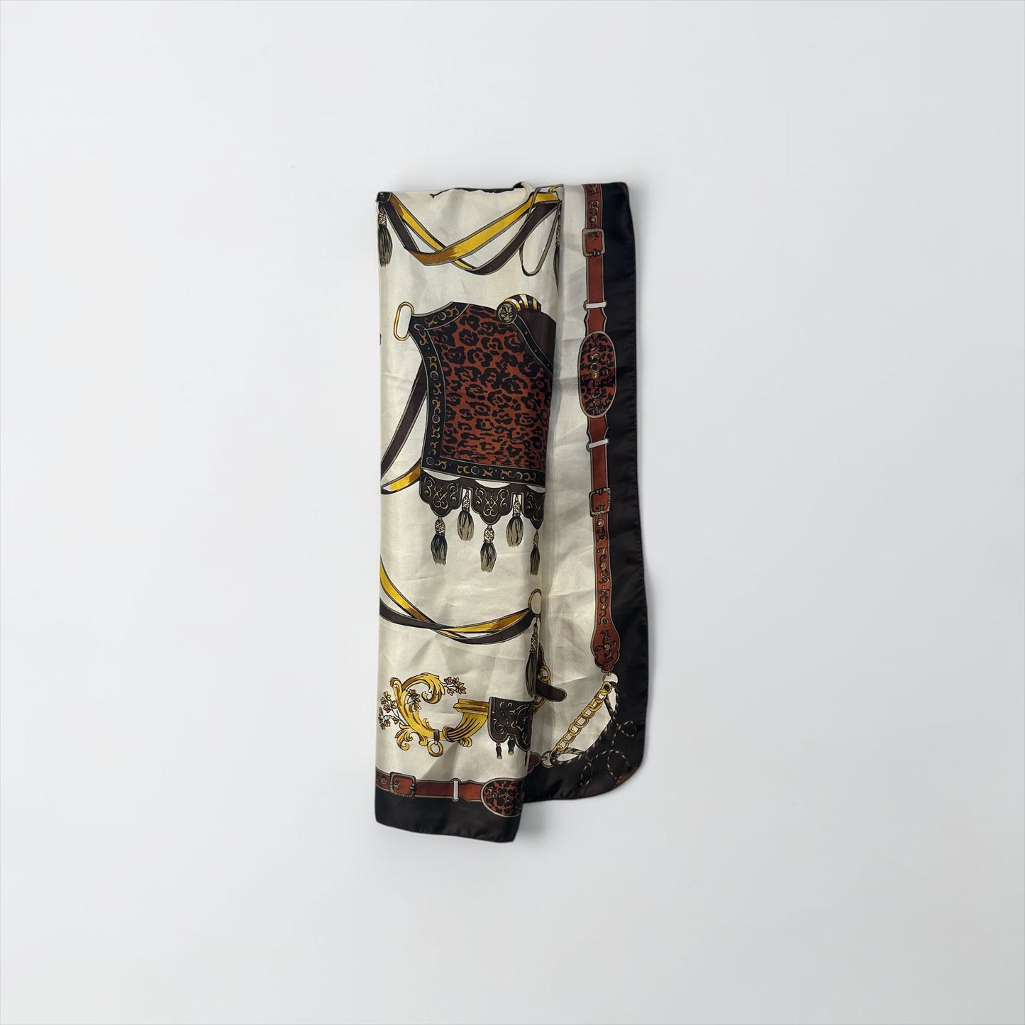Vintage Silk Satin Blend Scarf | Late 1980s