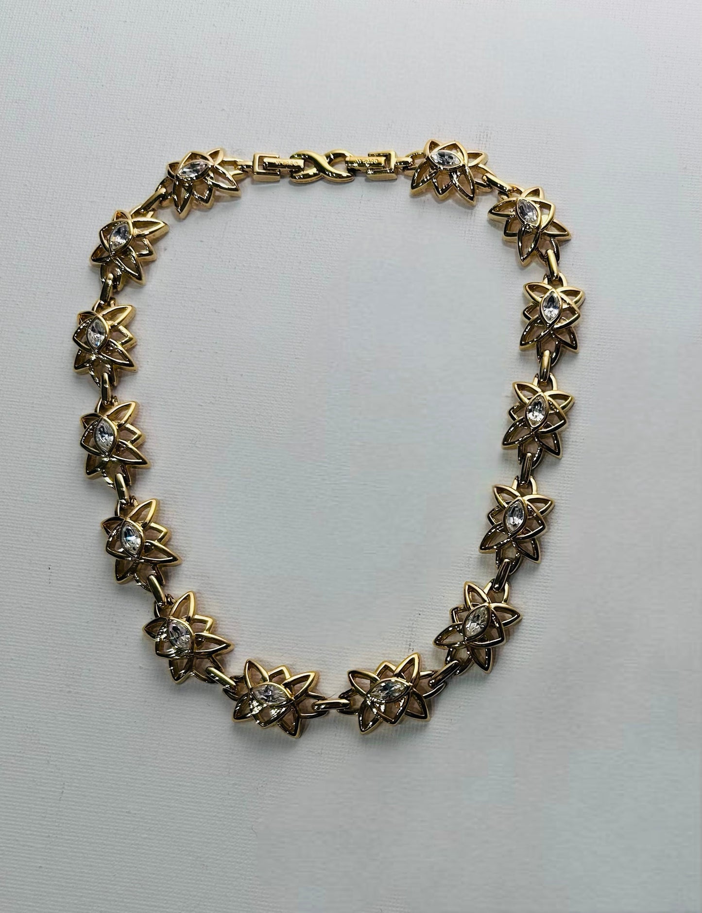 G. D’ORLAN Floral Swarovski Crystal Collar Necklace