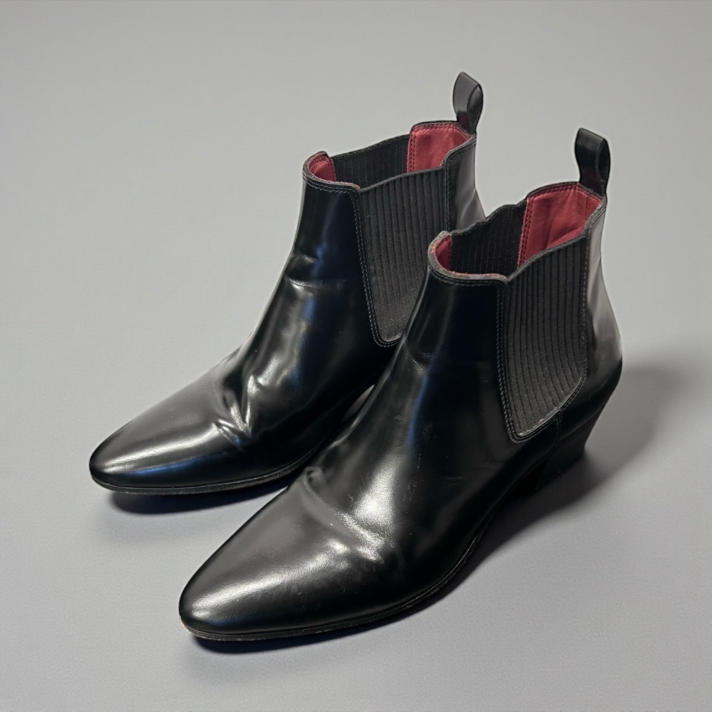 Maje Black Leather Chelsea Boots