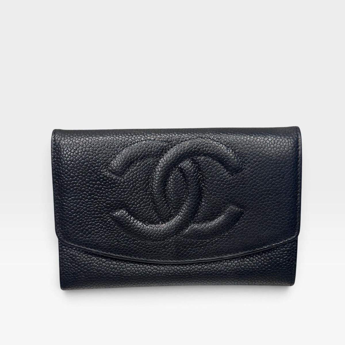 Chanel Black Caviar Leather CC Wallet | 1999