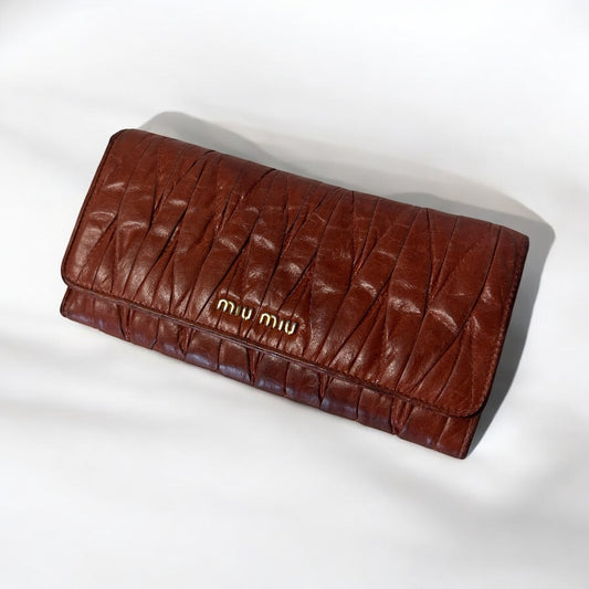 Miu Miu matelasse wallet
