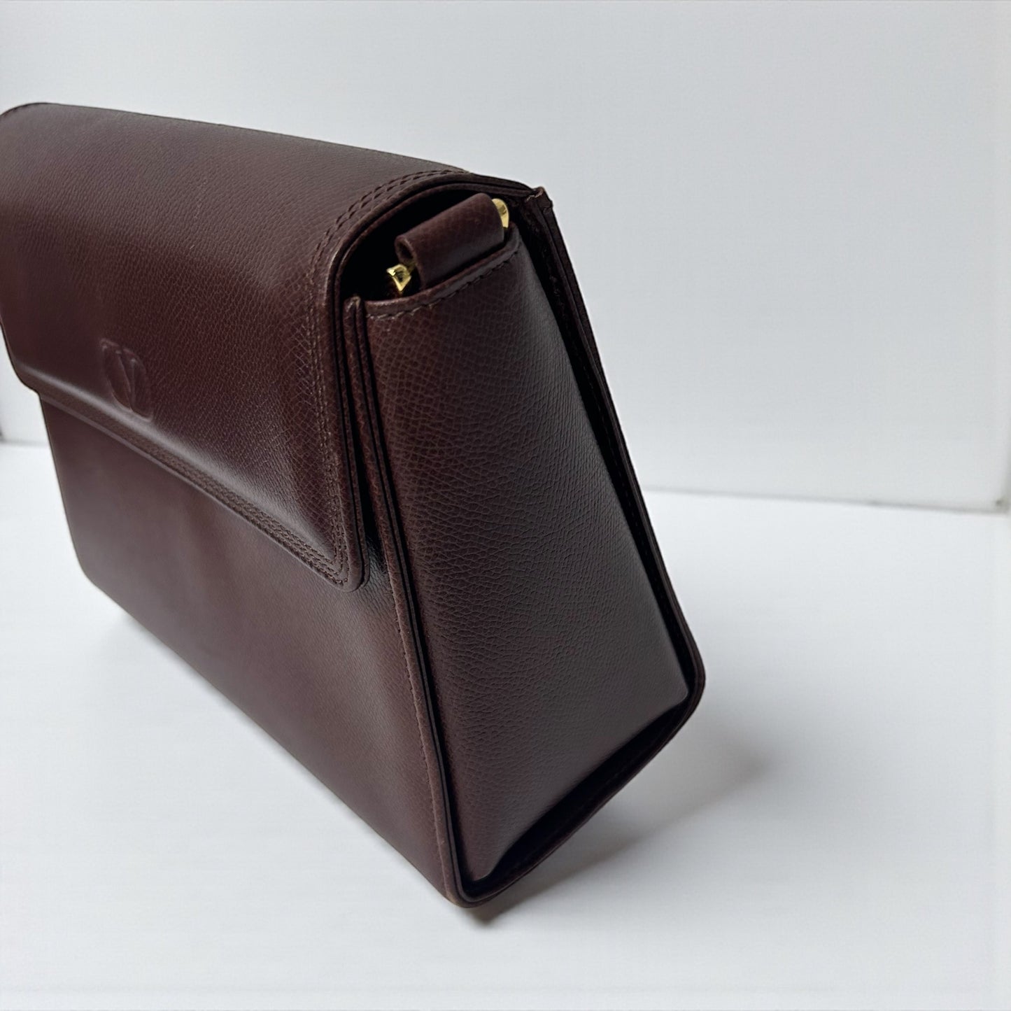 Vintage Valentino Brown Leather Crossbody Bag with Tassel Detail