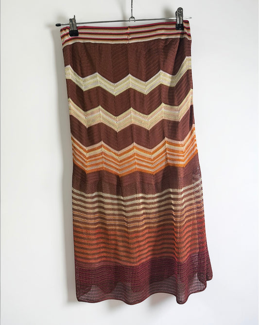 Vintage Missoni Zigzag Knit Midi Skirt|Early 2000’s