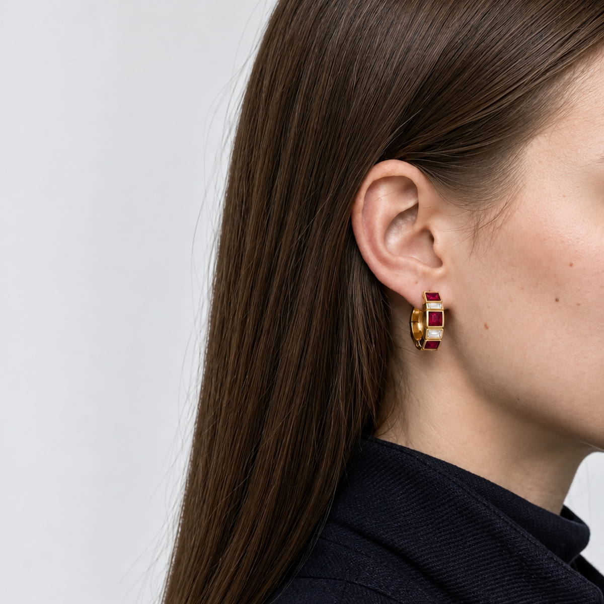 Vintage D’Orlan Gold-Plated Hoop Earrings | 1990s