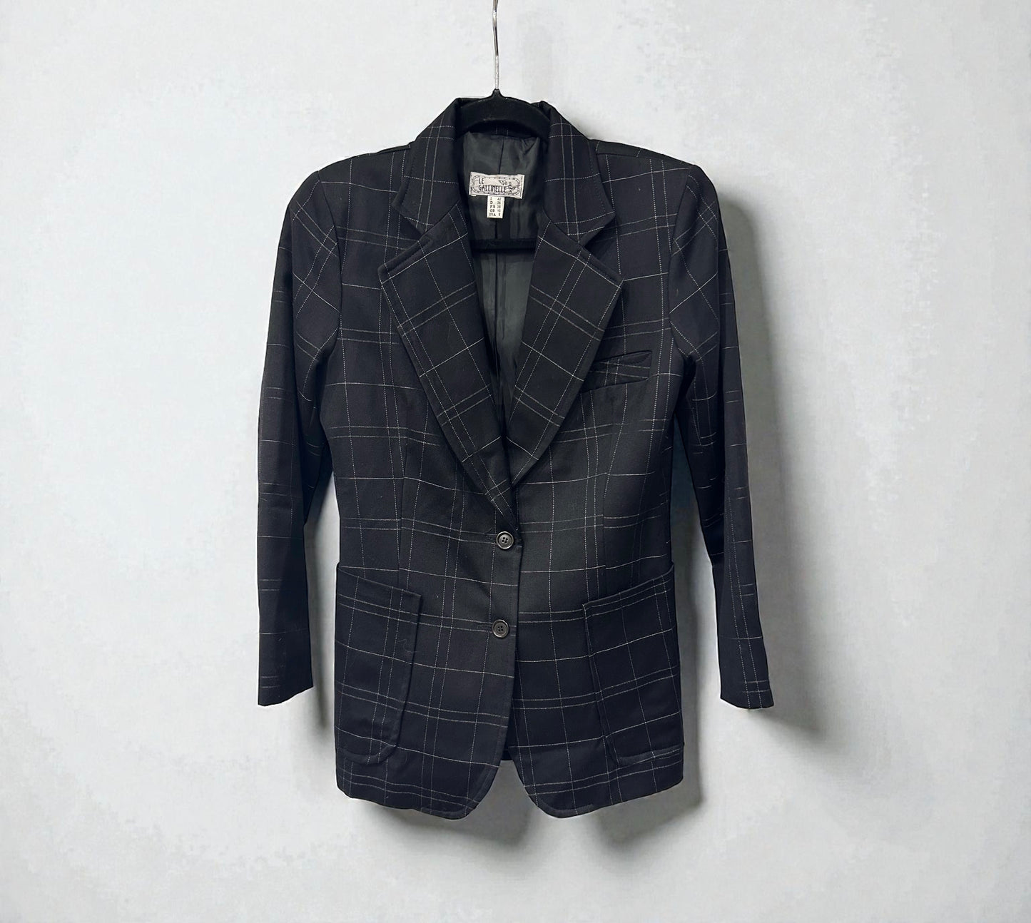 Le Gallinelle Plaid Tailored Blazer| 1990s