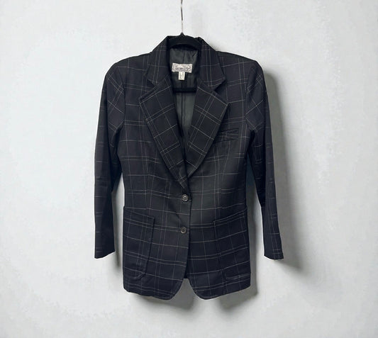 Le Gallinelle Plaid Tailored Blazer| 1990s